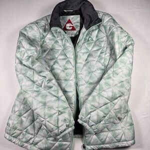 Gerry Women's Mint Green Quilted Jacket Full Zip Lightweight Outdoor Coat Size L